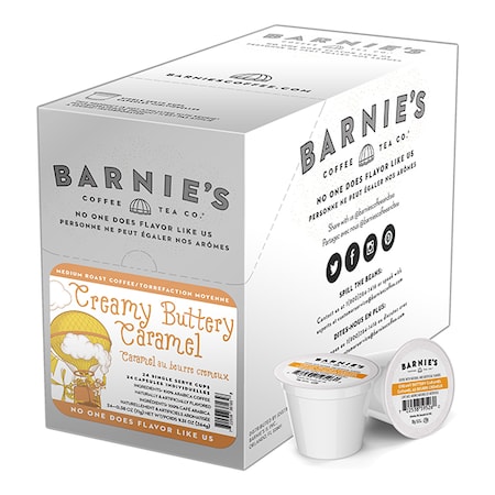 Barnies Coffee Creamy Buttery Caramel, Single Serve Cup, PK96 SNBA328165